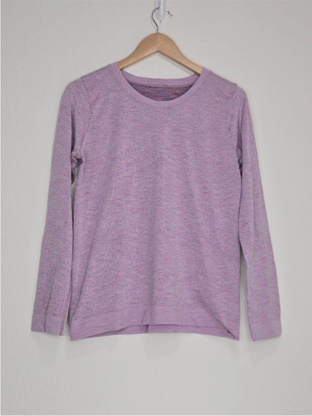 Lululemon Swiftly Tech LS 2.0 Relaxed Grid Warp Pink Mist Size 8 Womens